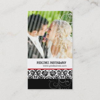 Pix Dezines Vintag Grunge Damask / Aqua Visitenkarte