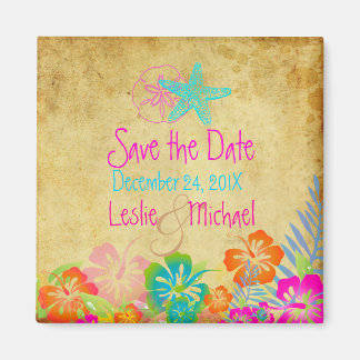 Pix Dezines Vintager Seestern, Save the Date Magnet