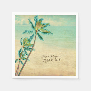 Pix Dezines Vintager tropischer Strand Serviette