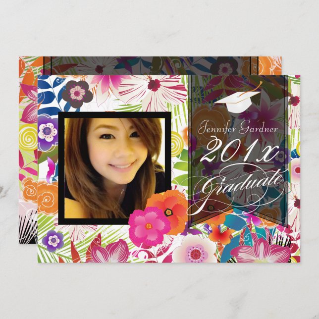 Pix Dezines Wailea, Abschluss Flora Einladung (Vorne/Hinten)