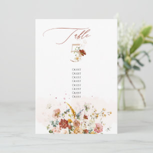 Pix Dezines Watercolor Fall Garden Blume Tabelle 5 Einladung