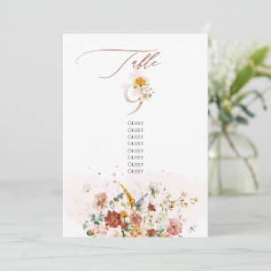 Pix Dezines Watercolor Fall Garden Blume Tabelle 9 Einladung