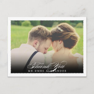 Pix Dezines Wedding Vielen Dank/Extravagantes Scri Postkarte