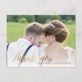 Pix Dezines Wedding Vielen Dank/Imitate Gold Scrip Postkarte