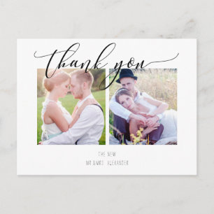 Pix Dezines Wedding Vielen Dank/Moderne Kalligraph Ankündigungspostkarte