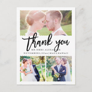 Pix Dezines Wedding Vielen Dank/Moderne Schrift Postkarte