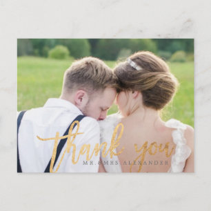 Pix Dezines Wedding Vielen Dank/Moderne Schrift Postkarte