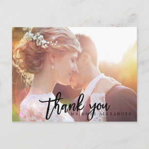 Pix Dezines Wedding Vielen Dank/Moderne Schrift Postkarte