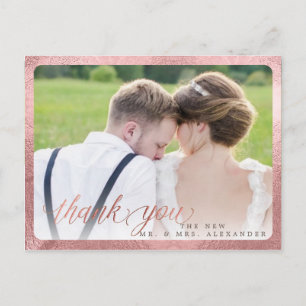 Pix Dezines Wedding Vielen Dank/Spaß Script Ankündigungspostkarte