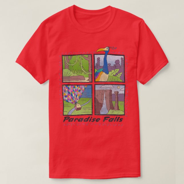 Pixar up Paradise Falls Summer Camp Plätze T-Shirt (Design vorne)