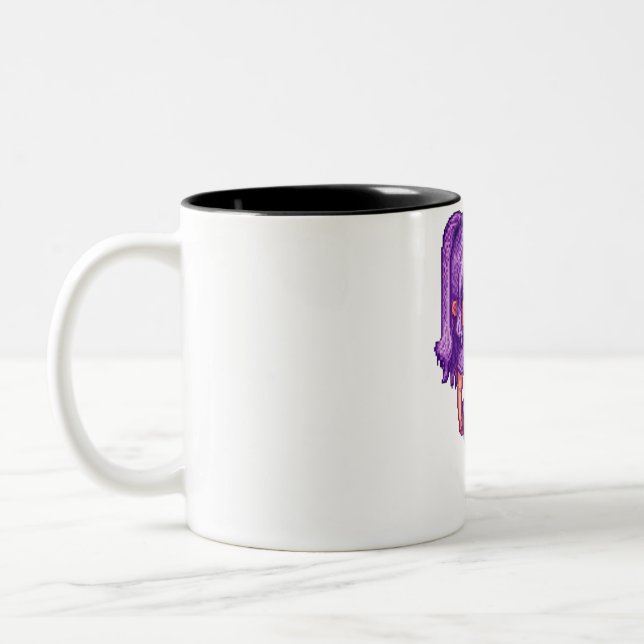 Pixart lila Haar Zweifarbige Tasse (Links)