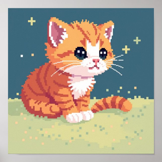 pixated Kitten Poster (Vorne)