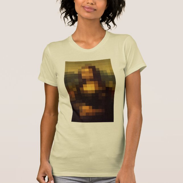 Pixated Mona Lisa 3 T-Shirt (Vorderseite)