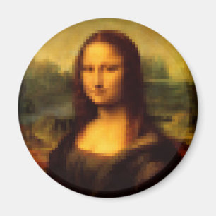 Pixated Mona Lisa Magnet