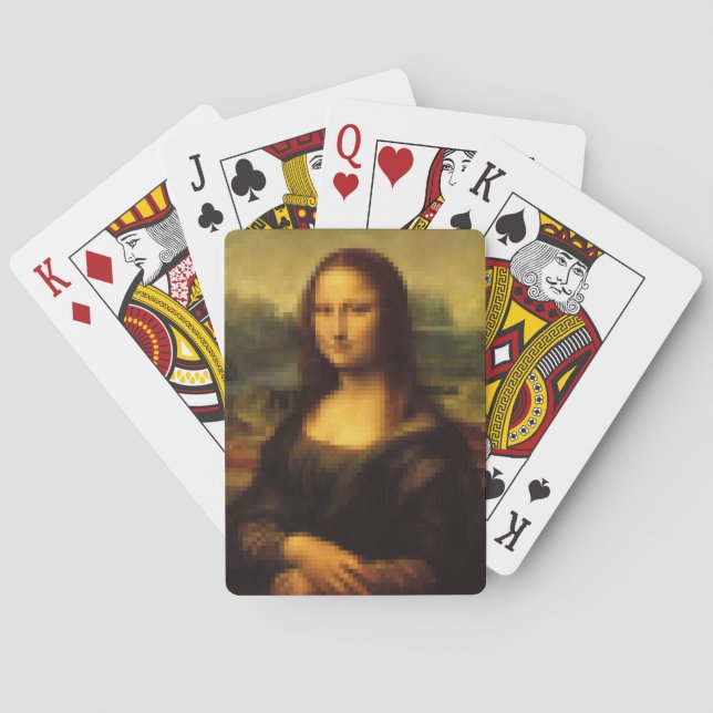 Pixated Mona Lisa Spielkarten (Rückseite)
