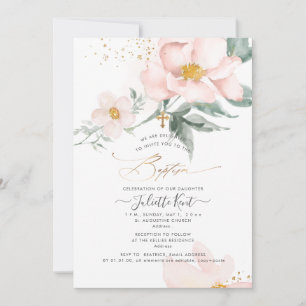 PixDezin H2 Single Petal Blush Rose Taufe Einladung