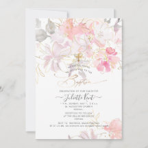 PixDezin Watercolor Blush Süßerbsen Taufe