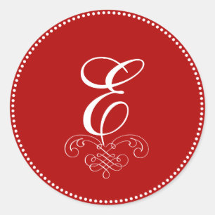 PixDezine DIY Monogramm+DIY Farb-/Antiquitätenroll Runder Aufkleber