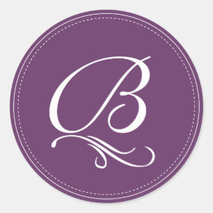 PixDezine DIY Monogramm + DIY Farb-/Dekor-Schriftr Runder Aufkleber