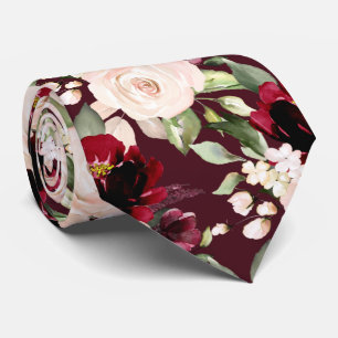 PixDezine H2 Blume Burgund Blush Rose Krawatte