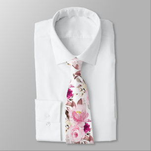 PixDezine H2 Blumen Rosa Farbtöne Rosen Krawatte