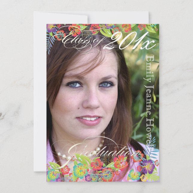 PixDezine Hawaiian Hibiskus, 2014 Einladung (Vorderseite)