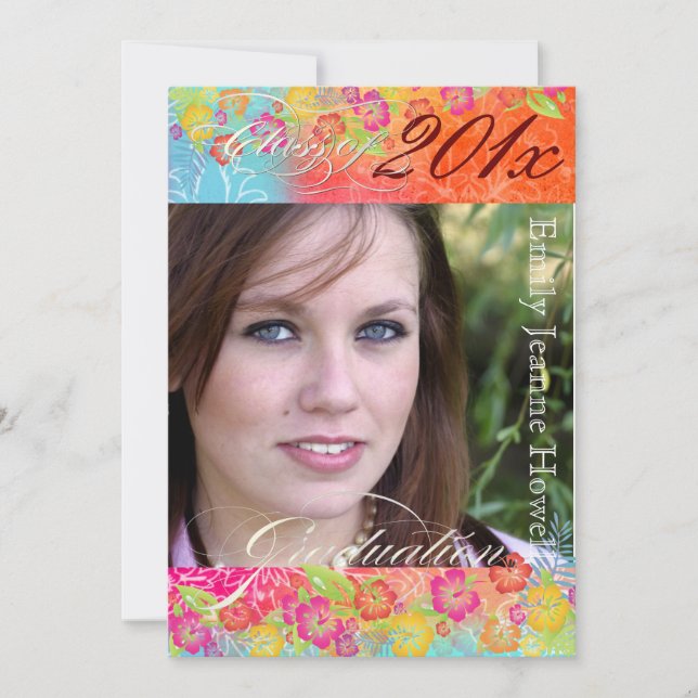 PixDezine Hawaiian Shaved Ice, 2011 Abschlüsse Einladung (Vorderseite)