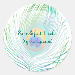 PixDezine-Pfauenwolke Runder Aufkleber