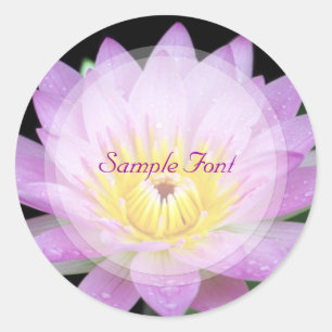 PixDezine rote Lotus/DIY Hintergrundfarbe Runder Aufkleber