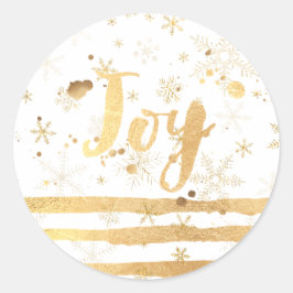 PixDezine Schneeflocken/Streifen/getrübte Imitate  Runder Aufkleber