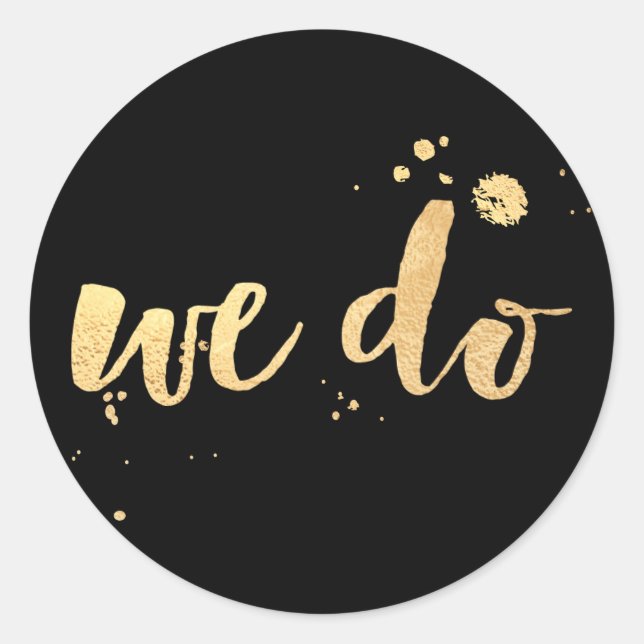 PixDezine verblüffte Imitate Gold/wir tun Runder Aufkleber (Vorderseite)