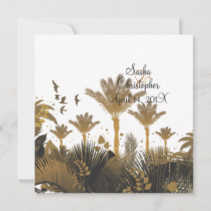 PixDezine Vintage Palmen Einladung