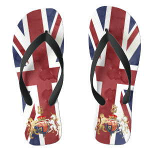 PIXDEZINE WASSERFARBE UNION JACK UND INSIGNIA FLIP FLOPS