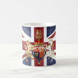 PIXDEZINE WASSERFARBE UNION JACK UND INSIGNIA KAFFEETASSE