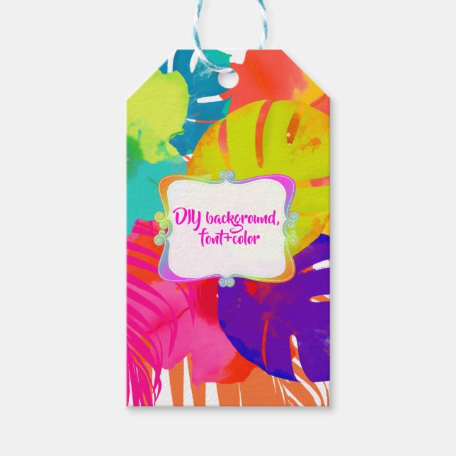 PIXDEZINEN BALI KAI, TROPISCHE BLUME+FOLIAGE GESCHENKANHÄNGER (Vorderseite)