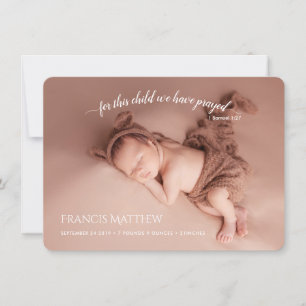 PixDezines 1 Sam 1:27 Geburtsankündigung Einladung