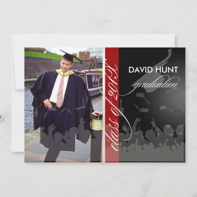 PixDezines 2011 Abschluss/Foto/Cap+Gown Einladung (Vorderseite)