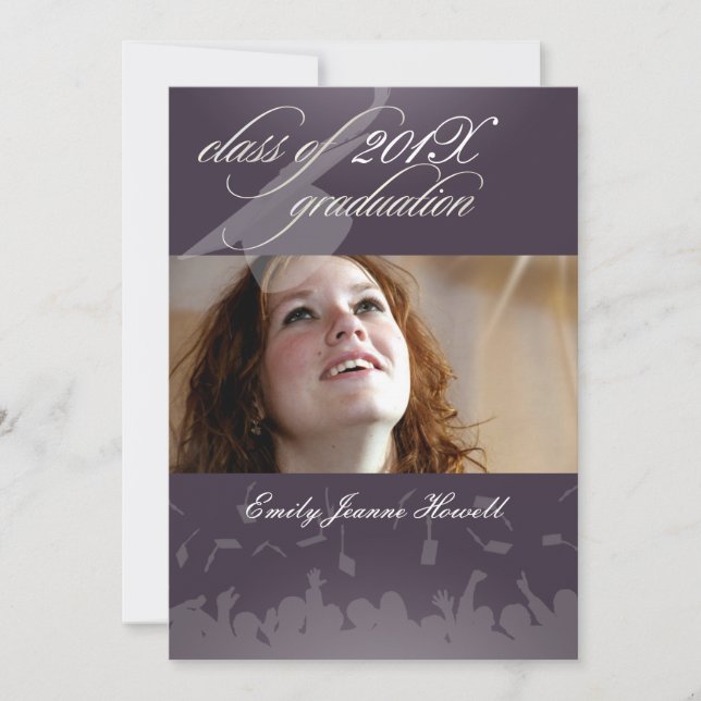 PixDezines 2011 Abschluss/Foto/Cap+Gown Einladung (Vorderseite)