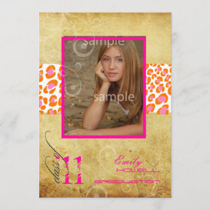 PixDezines 2011 Abschluss, Rosa Leopard Einladung