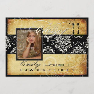 PixDezines 2011 Abschluss, Vintage Farbgebung Einladung