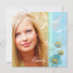 PixDezines 2012 Abschlussfoto+diy Pfau Einladung