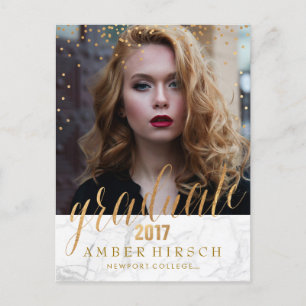 PixDezines 2017 Graduate Fotos/Imitate Metallic Go Ankündigungspostkarte