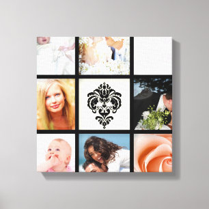 PixDezines 9-Foto auf Leinwand, Schwarz-Rahmen-Vor Leinwanddruck