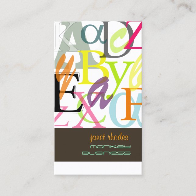 PixDezines ABC, griechischer Alpha/DJ Visitenkarte (Vorderseite)