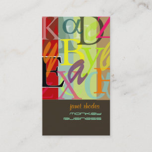 PixDezines ABC, griechisches Alpha Visitenkarte