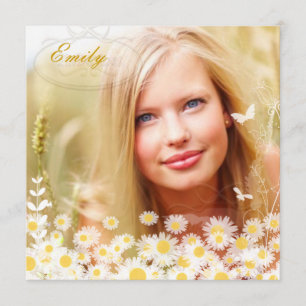 PixDezines Abschlussfoto Flower Power Einladung