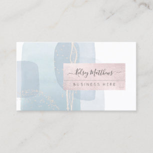 PixDezines Abstrakt Arrangement H2 Dusty Blue Busi Visitenkarte