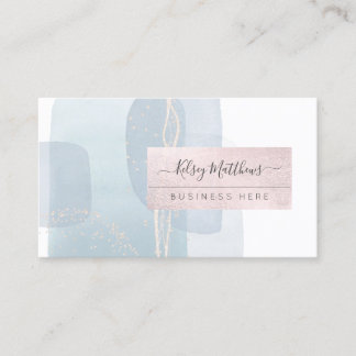 PixDezines Abstrakt Arrangement H2 Dusty Blue Busi Visitenkarte