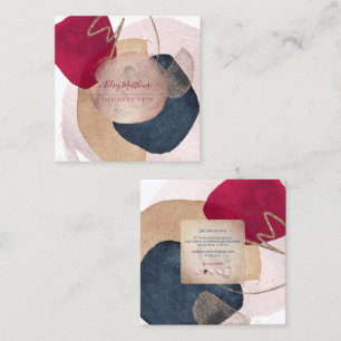 PixDezines Abstraktes Arrangement H2 Rose Gold Quadratische Visitenkarte