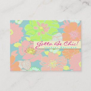 PixDezines Alegre Retro Floral, Pastel/DIY Farbe!! Visitenkarte